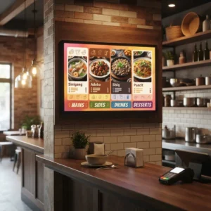 Digital Menu Display Setup
